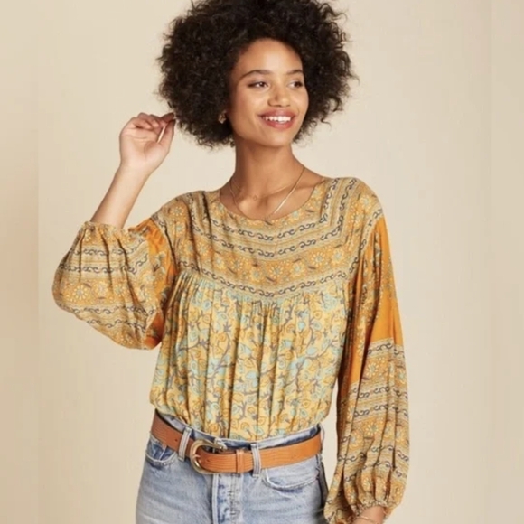 Spell Tops - XS-M SPELL Spell & the Gypsy Collective Delirium Floral 3/4 Sleeve Top